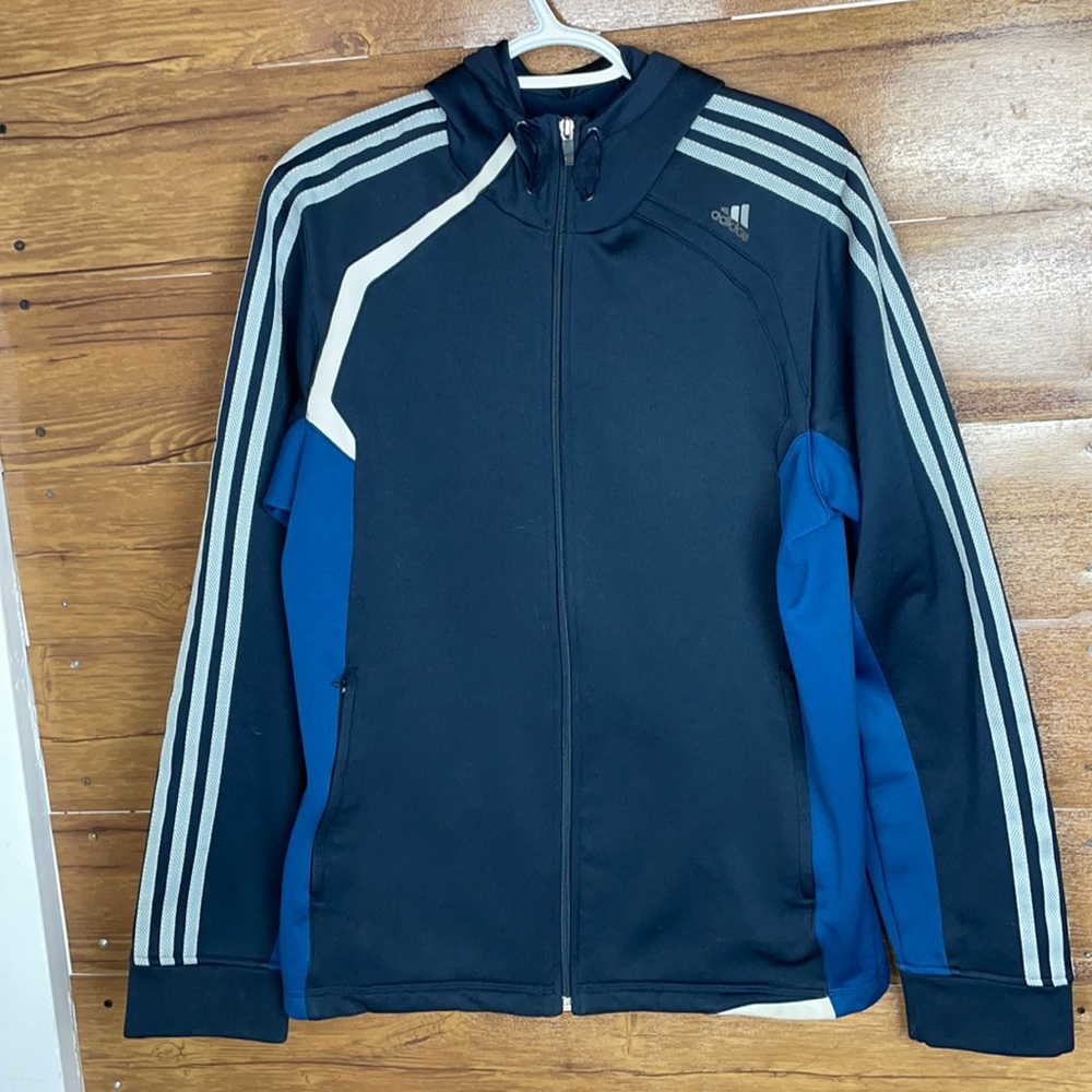 Vintage Adidas The brand with 3 stripes men’s full zip sweatshirt size medium